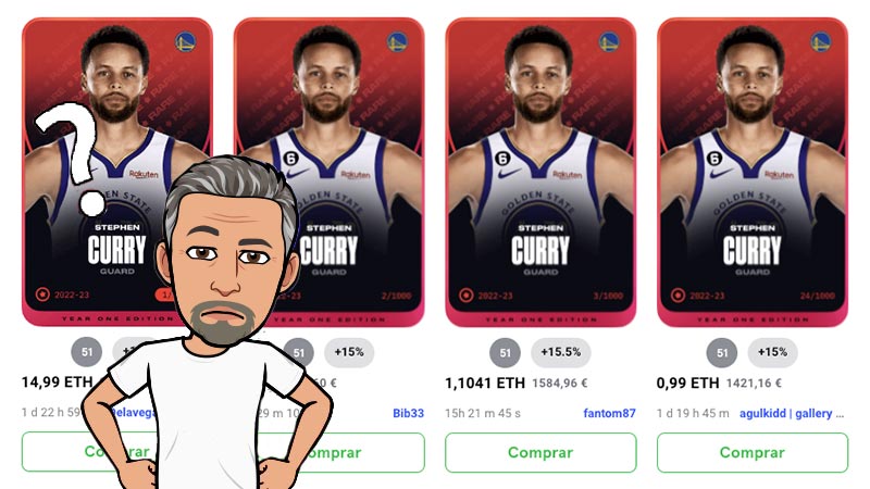 Stephen Curry's zeldzame kaarten