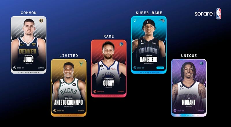 Sorare NBA cards scarcity